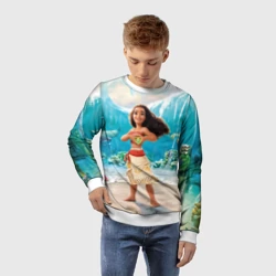 Детский свитшот 3D Моана среди океана - фото 2