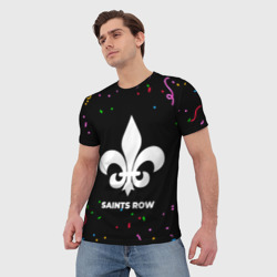 Мужская футболка 3D Saints Row конфети - фото 2