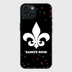 Чехол силиконовый для Apple iPhone 15 матовый Saints Row конфети