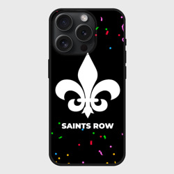 Чехол силиконовый для Apple iPhone 15 Pro матовый Saints Row конфети