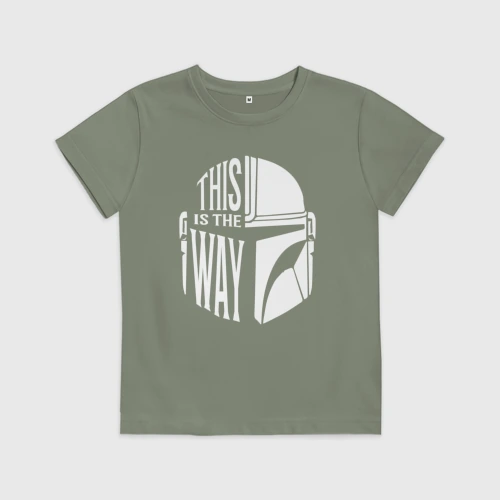 Детская футболка хлопок This is the way helmet The mandolorian