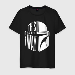 Мужская футболка хлопок This is the way helmet The mandolorian
