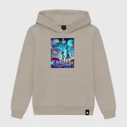 Мужская толстовка хлопок Морти и Рик к сказочном грибном месте