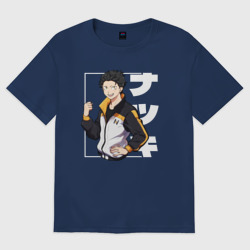 Женская футболка хлопок Oversize Re:Zero Нацуки Субару