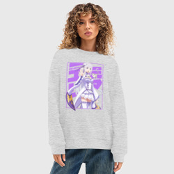 Женский свитшот oversize без начеса хлопок Re:Zero Эмилия - фото 2