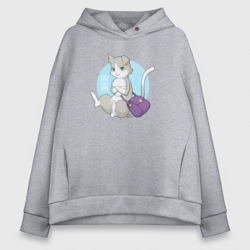 Женское худи Oversize хлопок Re:Zero Пак кот