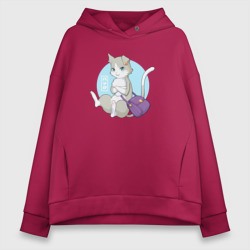Женское худи Oversize хлопок Re:Zero Пак кот