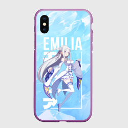 Чехол для iPhone XS Max матовый Эмилия Re:Zero