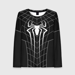 Женский лонгслив 3D Черный костюм Человека паука