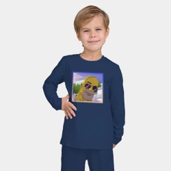 Детская пижама с лонгсливом хлопок Гомер Симпсон Vice City гигачад - фото 2