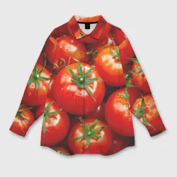 Женская рубашка oversize 3D Помидоры