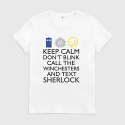 Женская футболка хлопок Sherlock doctor