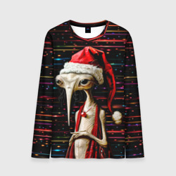 Мужской лонгслив 3D Санта Клаус - инопланетянин 