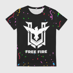 Женская футболка 3D Free Fire конфети