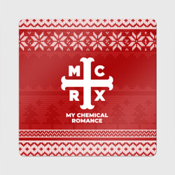 Магнит виниловый Квадрат Новогодний My Chemical Romance