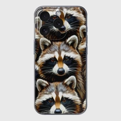 Чехол для iPhone 15 Pro Max силиконовый с защитой камеры Енотики