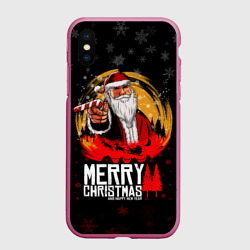 Чехол для iPhone XS Max матовый Новый год read dead redemption