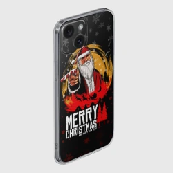 Чехол для iPhone 15 силиконовый с защитой камеры Новый год read dead redemption - фото 2