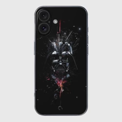 Чехол для iPhone 16 силиконовый с защитой камеры Дарт Вейдер - Звездные войны 
