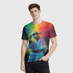Мужская футболка 3D Крутой Йода - Звездные войны  - фото 2