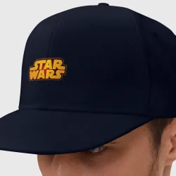 Кепка снепбек с прямым козырьком Star Wars - желтое название