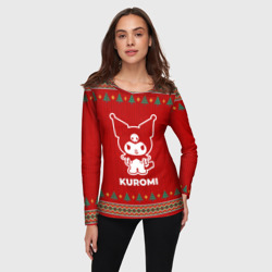 Женский лонгслив 3D Kuromi new year - фото 2