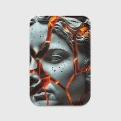 Картхолдер Magsafe магнитный Раскол статуи на фоне огненных ангелов