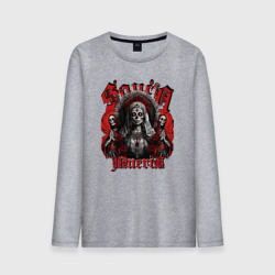 Мужской лонгслив хлопок Санта Муэрто с скелетами