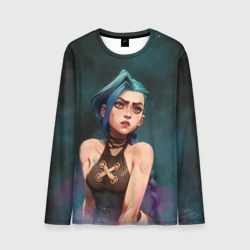 Мужской лонгслив 3D Джинкс голубой дым