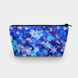 Косметичка 3D Яркие узоры снежинок