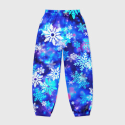 Женские джоггеры оверсайз 3D Яркие узоры снежинок
