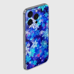 Чехол для iPhone 16 Pro Max силиконовый с защитой камеры Яркие узоры снежинок - фото 2