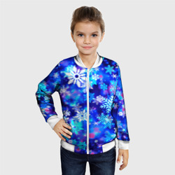 Детский бомбер 3D Яркие узоры снежинок - фото 2