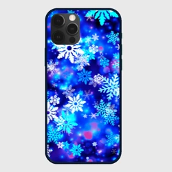 Чехол для iPhone 12 Pro Яркие узоры снежинок