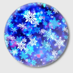 Значок Яркие узоры снежинок