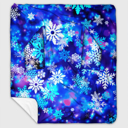 Плед с рукавами Яркие узоры снежинок