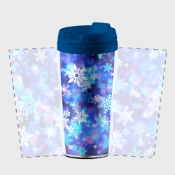 Термокружка-непроливайка Яркие узоры снежинок - фото 2