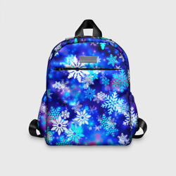 Детский рюкзак 3D Яркие узоры снежинок