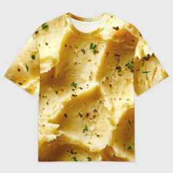Женская футболка oversize 3D Пюрешка
