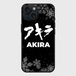 Чехол силиконовый для Apple iPhone 15 матовый Снежный Akira