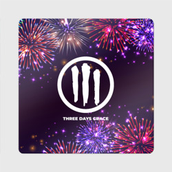 Магнит виниловый Квадрат Праздничный Three Days Grace