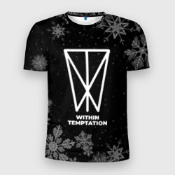 Мужская футболка 3D Slim Снежный Within Temptation
