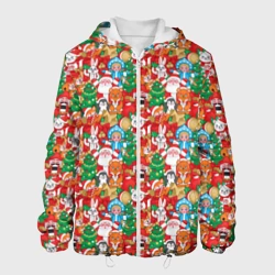Мужская куртка 3D Новогодние игрушки