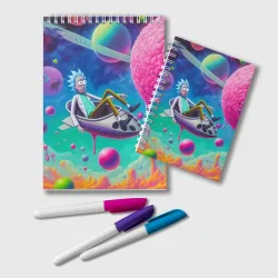 Блокнот Рик в космической лодке - сюрреализм
