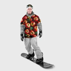 Накидка на куртку 3D Красные яблоки