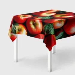 Скатерть 3D Красные яблоки