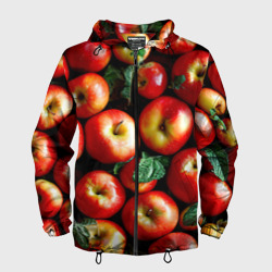 Мужская ветровка 3D Красные яблоки