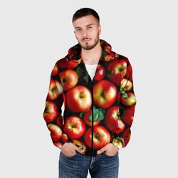 Мужская ветровка 3D Красные яблоки - фото 2