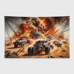 Флаг-баннер Mad Max - explosion cars