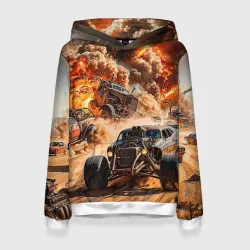 Женская толстовка 3D Mad Max - explosion cars